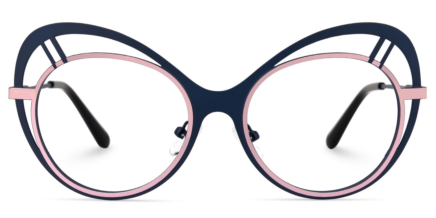 Abiyram - Cat Eye Blue/Pink Eyeglasses | Vooglam Product Details 1
