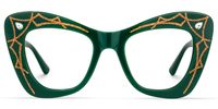 Zavala - Square Green Eyeglasses