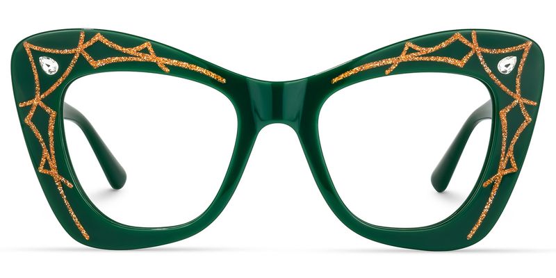 Zavala - Square Green Eyeglasses