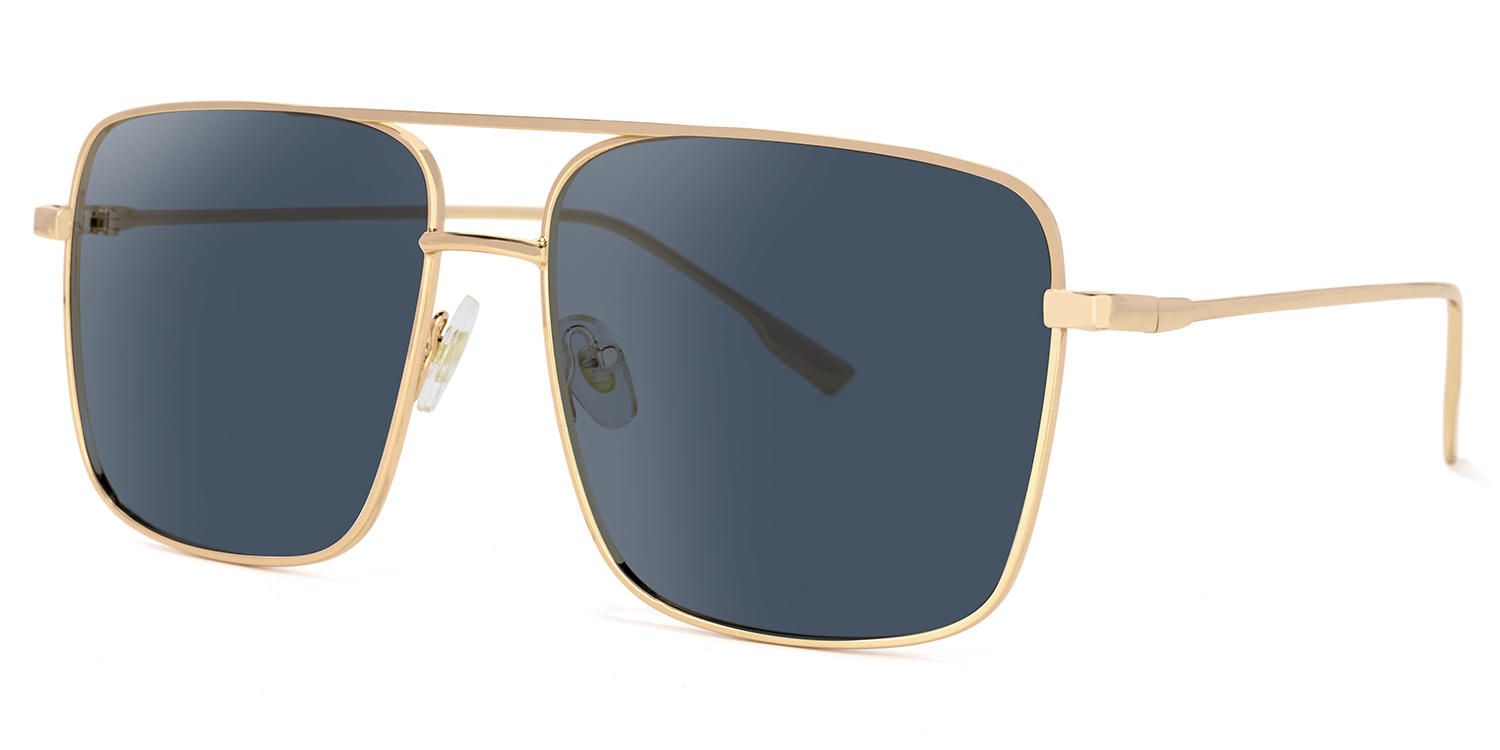 Aviator Gold Sunglasses | Vooglam.com Front View