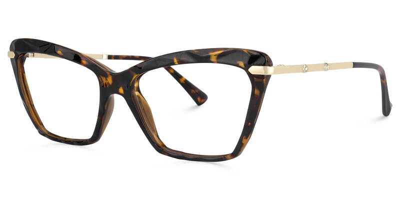 Annie - Rectangle Tortoise Eyeglasses - 2