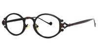 Oval Black Eyeglasses | Vooglam.com Front View