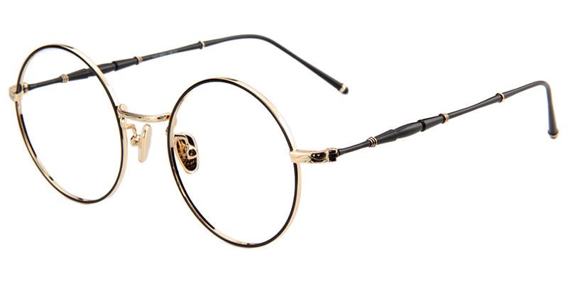 Clara Round Black/gold Eyeglasses product detail 4