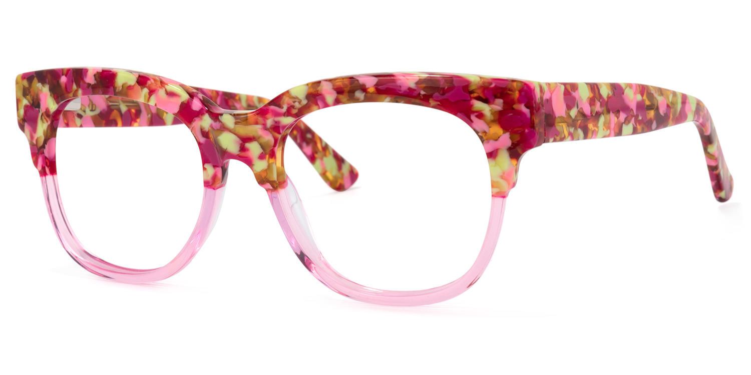 Square Pink Eyeglasses - 2