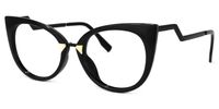 Stylish Black Cat Eye Glasses│Vooglam Glasses Front View