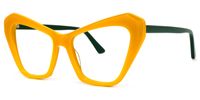 Cat Eye Medium/Yellow Eyeglasses | Vooglam.com Front View
