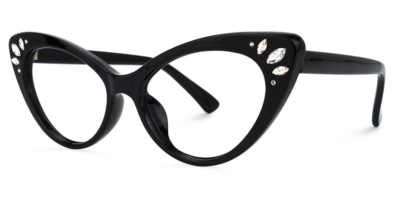 Emmie - Cat Eye Black Glasses