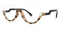 Sylvia - Cat Eye Light/Tortoise Eyeglasses | Vooglam Front View