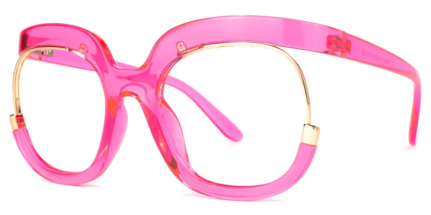 Fredia - Square Bright/Pink Eyeglasses - 2