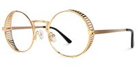 Rojas - Round Gold Eyeglasses | Vooglam Front View