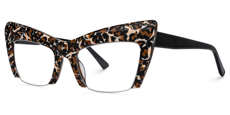 Garza - Cat Eye Leopard Eyeglasses