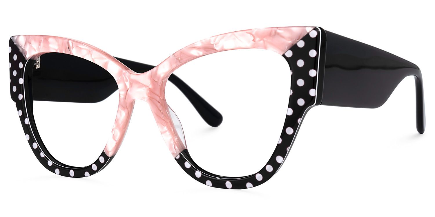 Tovar - Square Pink Eyeglasses | Vooglam Front View