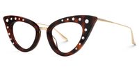 Maddie - Cat Eye Tortoise Eyeglasses | Vooglam Front View