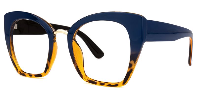 Hoda - Cat Eye Blue/Tortoise Eyeglasses