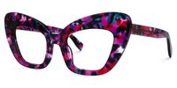 Zuzanna - Cat Eye Purple/Floral Eyeglasses | Vooglam Front View