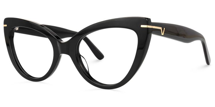 Veromca - Black Cat Eye Glasses | Vooglam