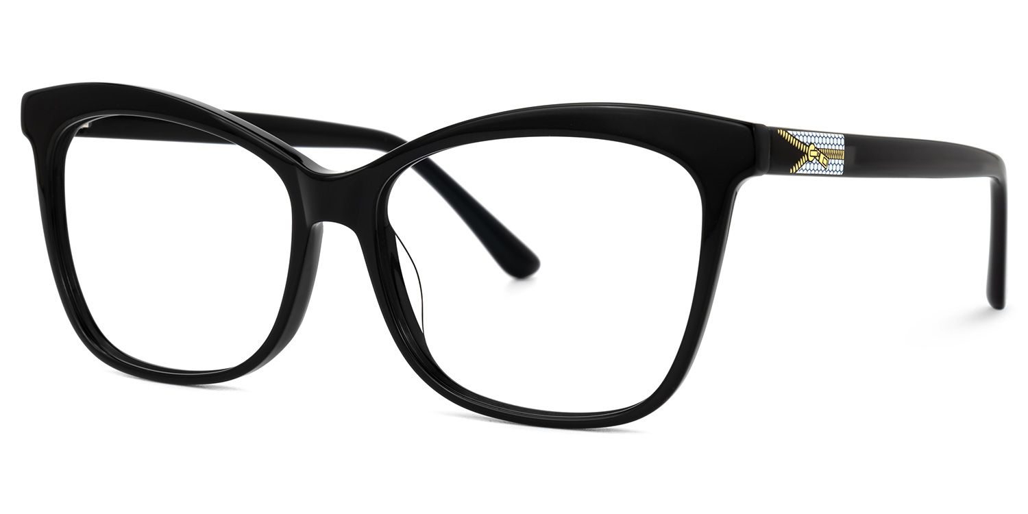 Alfven - Butterfly Black Eyeglasses | Vooglam Front View