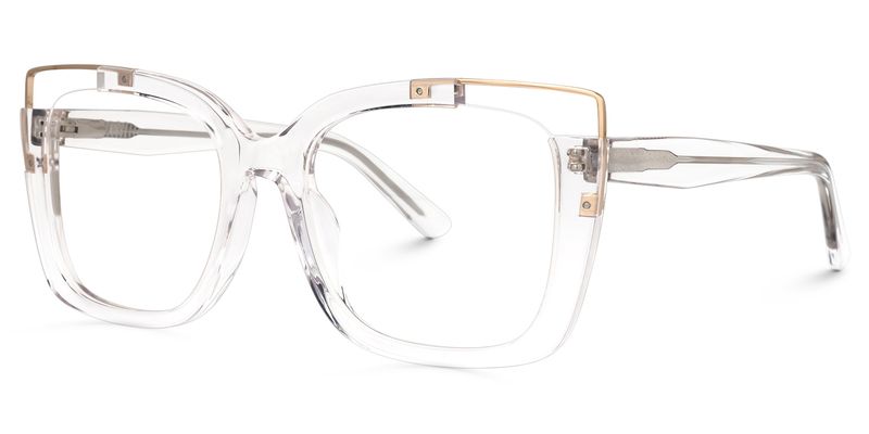 Adana - Rectangle Crystal Eyeglasses | Vooglam