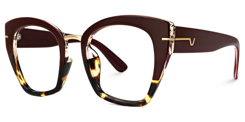 Paulina - Square Wine/Red Eyeglasses