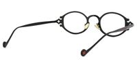 Oval Black Eyeglasses | Vooglam.com Side View