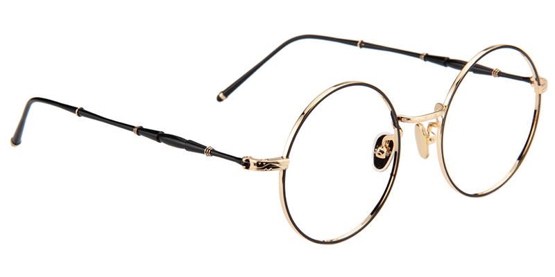 Clara Round Black/gold Eyeglasses product detail 6