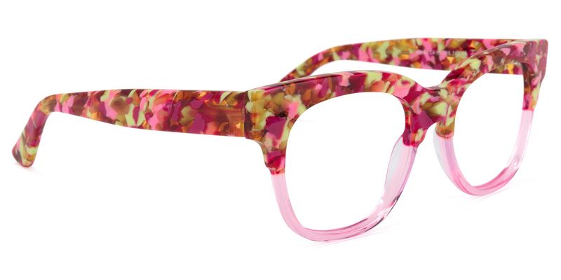 Chasel - Square Pink Eyeglasses - 5