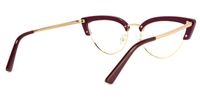 Charming Cat Eye Wine/Red Eyeglasses│Vooglam Optical Glasses Side View