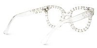 Candice - Crystal Square Eyeglasses | Vooglam Side View