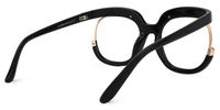 Fredia - Square Black Eyeglasses | Vooglam Side View