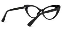 Emmie - Cat Eye Black Glasses | Vooglam Side View