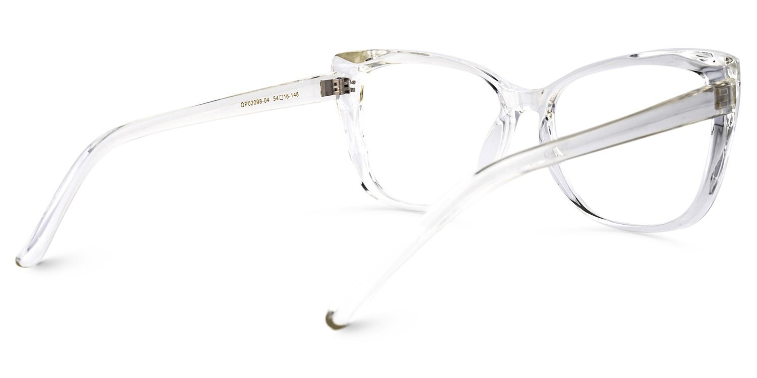 Raquel - Square Crystal Eyeglasses | Vooglam Side View
