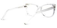 Raquel - Square Crystal Eyeglasses | Vooglam Side View