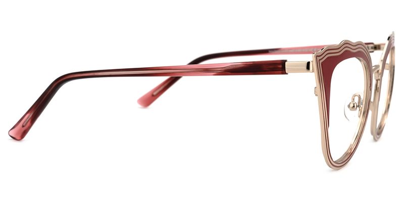 Beasley - Cat Eye Red Eyeglasses - 4