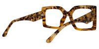 Claudia - Square Tortoise Eyeglasses | Vooglam Side View