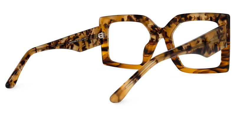 Claudia - Square Tortoise Eyeglasses - 3