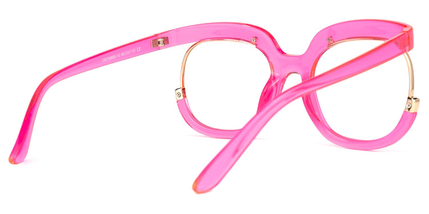 Fredia - Square Bright/Pink Eyeglasses - 3