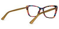 Sanchez - Rectangle Blue/Orange Eyeglasses | Vooglam Side View
