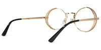 Rojas - Round Gold Eyeglasses | Vooglam Side View