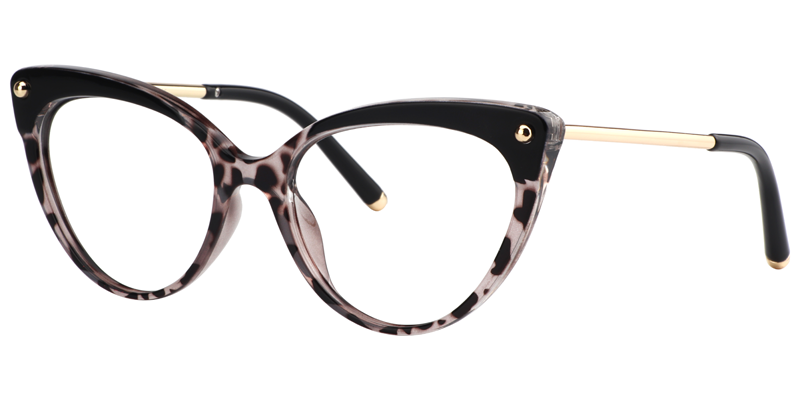 Drusilla - Cat Eye Black Eyeglasses | Vooglam Front View