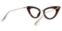 Maddie - Cat Eye Tortoise Eyeglasses | Vooglam Side View