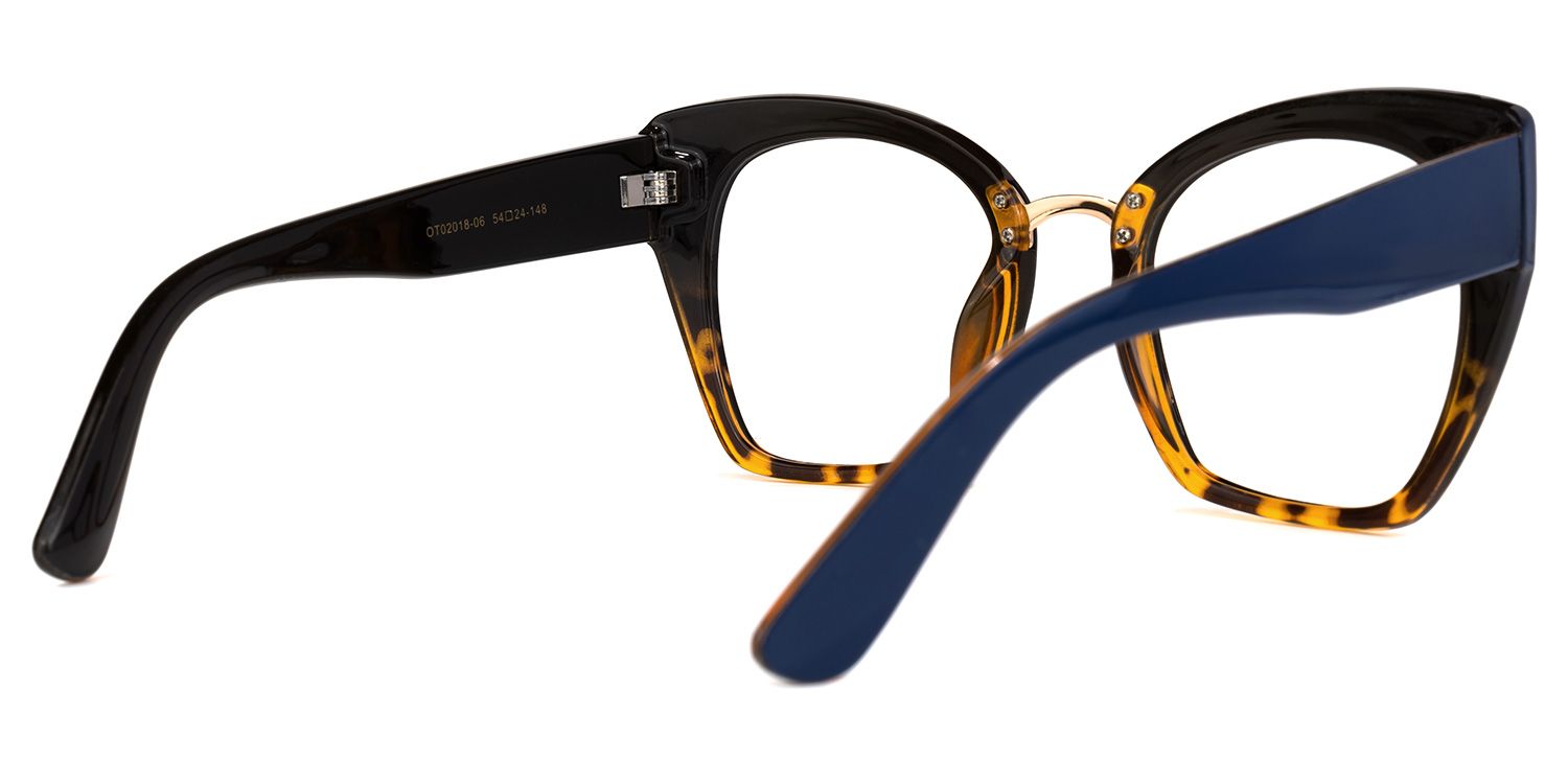 Hoda - Cat Eye Blue/Tortoise Eyeglasses - 3