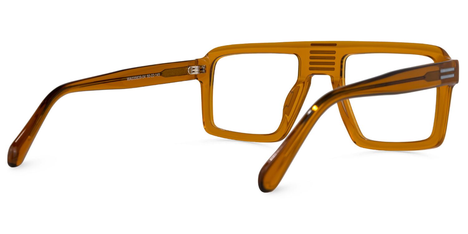 Russeau - Aviator Brown Eyeglasses - 3