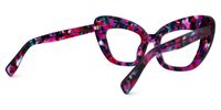Zuzanna - Cat Eye Purple/Floral Eyeglasses | Vooglam Side View