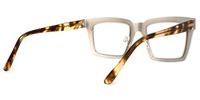 Arnal - Rectangle Silver Eyeglasses | Vooglam Side View