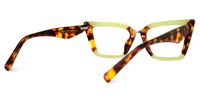 Petrie - Rectangle Tortoise Eyeglasses | Vooglam Side View