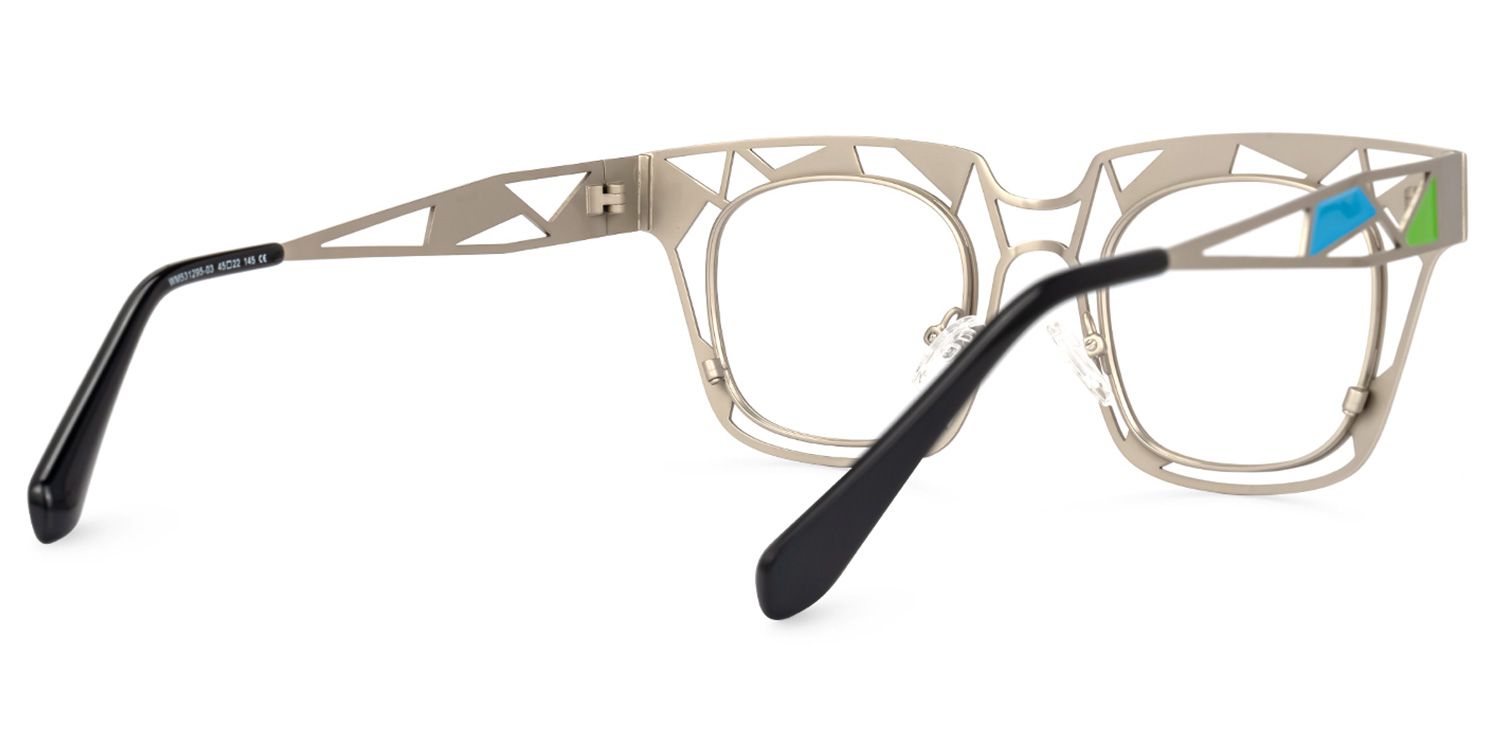 Mondrian - Square Silver Eyeglasses - 3