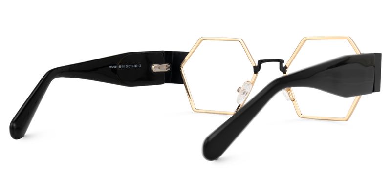 Lizzy - Geometric Gold Eyeglasses - 3