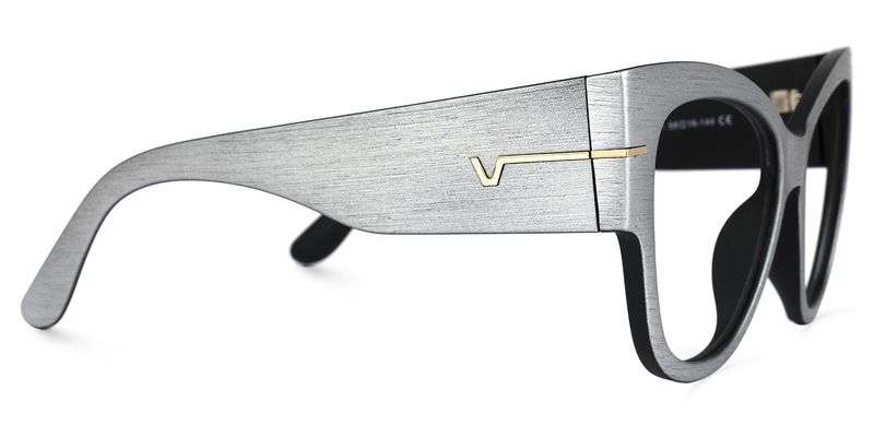 Elektra - Cat Eye Gray Eyeglasses - 4