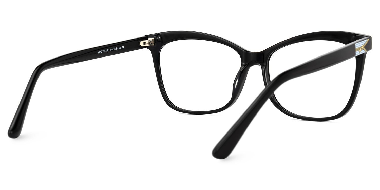 Alfven - Butterfly Black Eyeglasses | Vooglam Side View