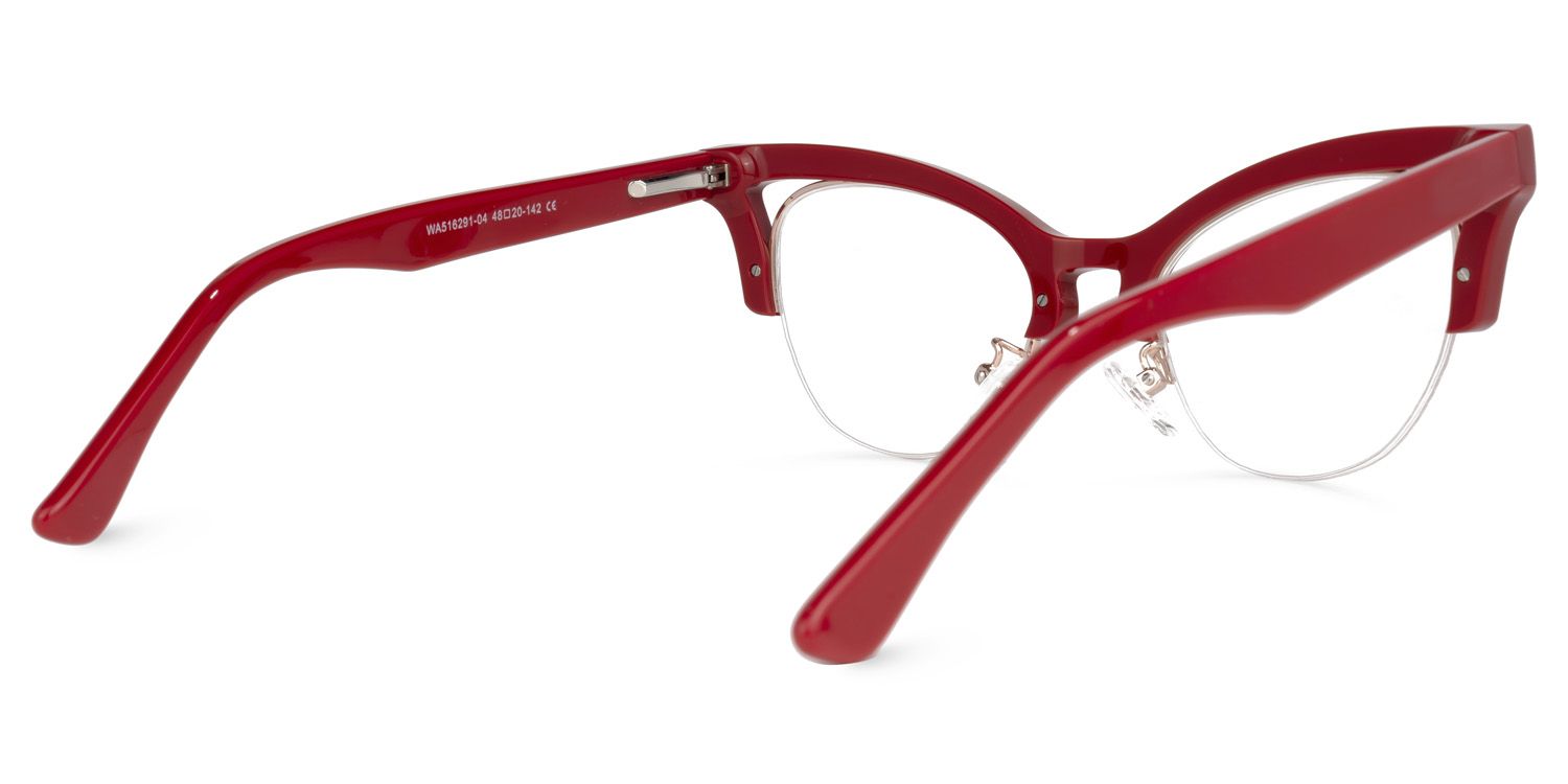 Drayton - Cat Eye Red Eyeglasses - 3